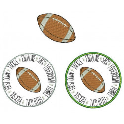 Stickdatei ITH - Untersetzer Sport Football